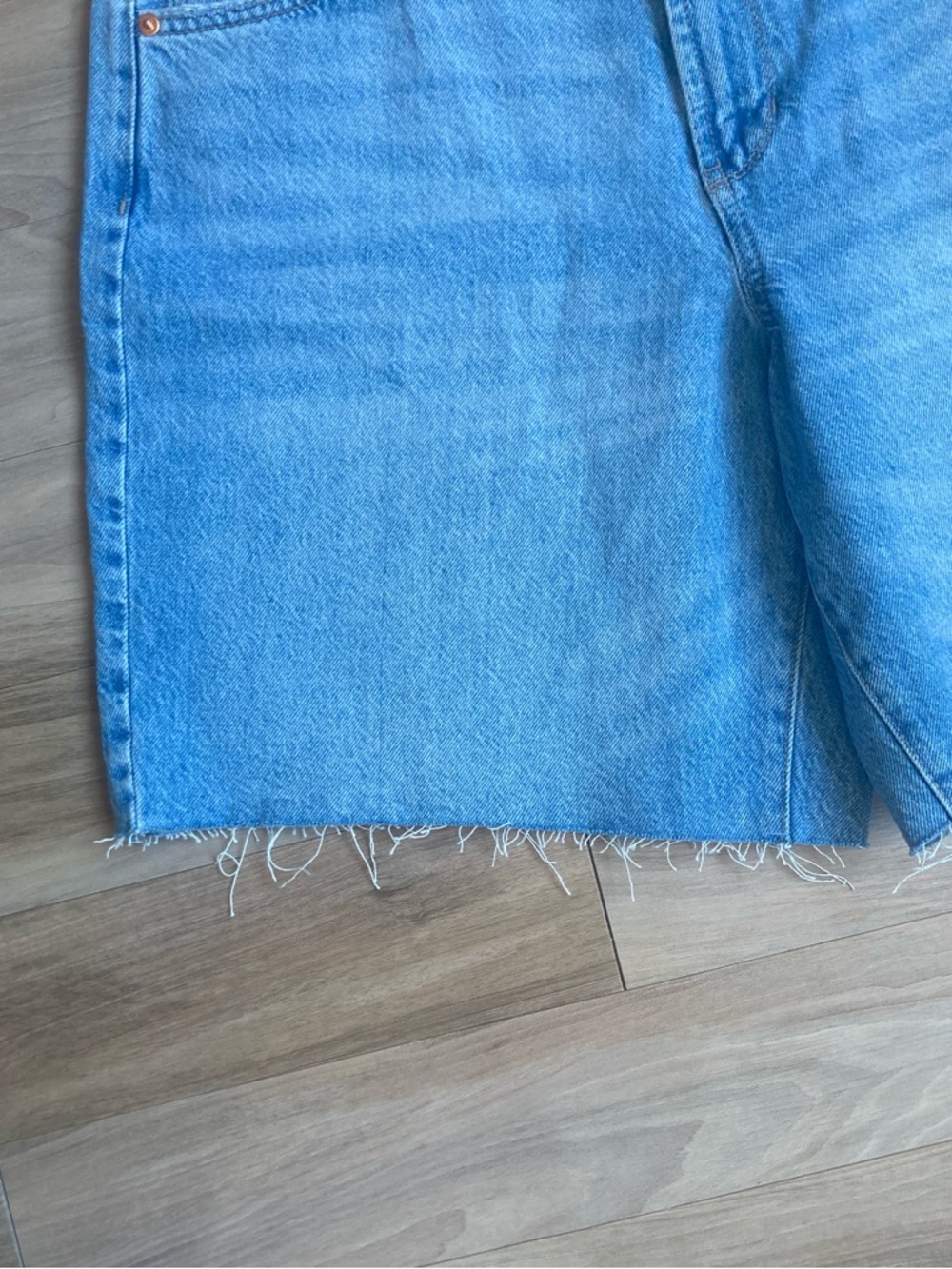 Sonoma jean short mid rise raw hem cotton boho coastal cowgirl western size 14 - Picture 7 of 13